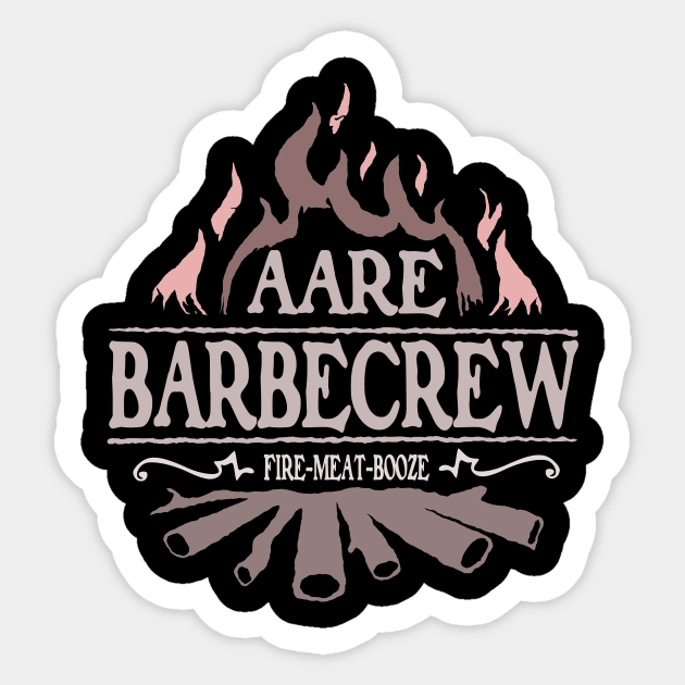 Barbecrew Black Sticker by Toschter